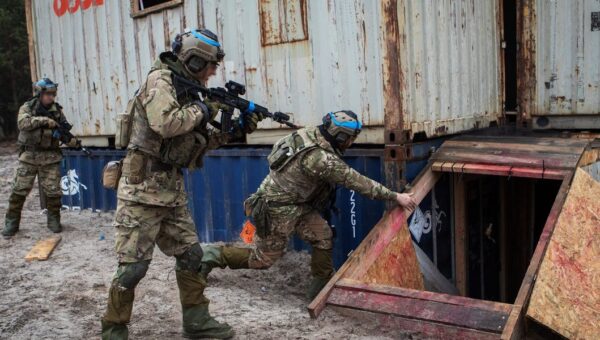 Ukrainian troops are training just beyond the war's reach on NATO soil. Training leaders say that's by design.