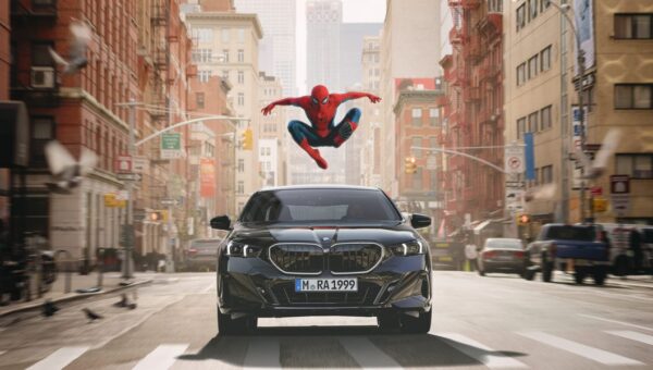 You can't escape ads for the new Spider-Man movie — even in your BMW