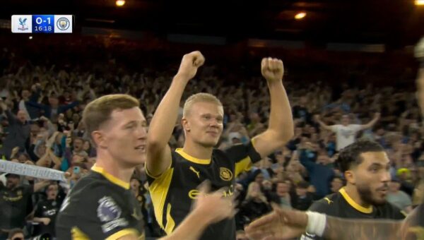 Watch: Erling Haaland scores stunning header to put Man City ahead vs Crystal Palace