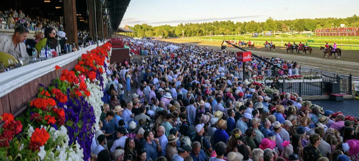 Wagering up significantly from last year for 2026 Travers Day at Saratoga, as Leading Change upsets Golden Tempo