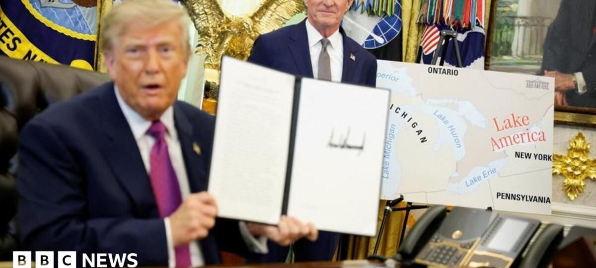 Trump signs order to rename Lake Ontario to Lake America