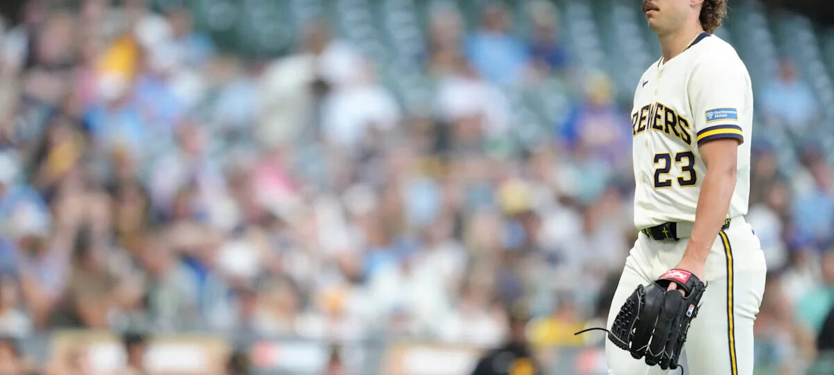 Brewers starter Brandon Sproat pulled mid at-bat after wildness Monday