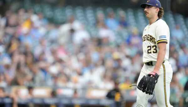 Brewers starter Brandon Sproat pulled mid at-bat after wildness Monday