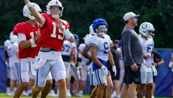 Who will start at quarterback for Colts in preseason game v. Falcons?