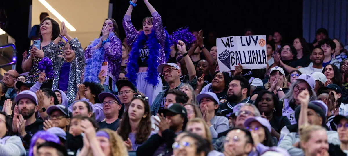 ‘Save Women’s Sports’ supporters get outnumbered at protest ahead of Lynx vs. Valkyries WNBA game