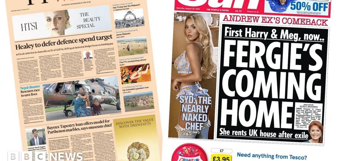 'Healey to defer defence spend target' and 'Fergie's coming home'