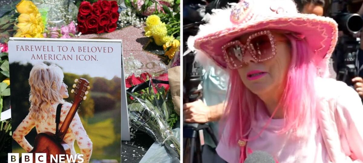 BBC at Dolly Parton's Hollywood star as fans pay tribute