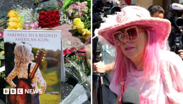 BBC at Dolly Parton's Hollywood star as fans pay tribute