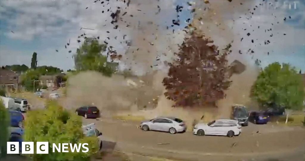 Watch: Bungalow destroyed in explosion captured on camera