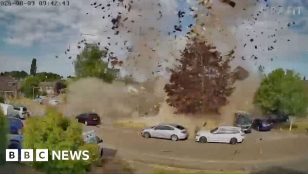 Watch: Bungalow destroyed in explosion captured on camera