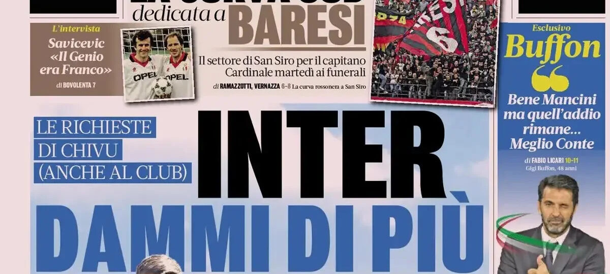 Today’s Papers: Alajbegovic arrives, Baresi tributes, Infantino no confidence