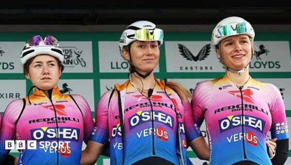 Rider ‘nearly hit’ by car on day one of Tour of Britain Women