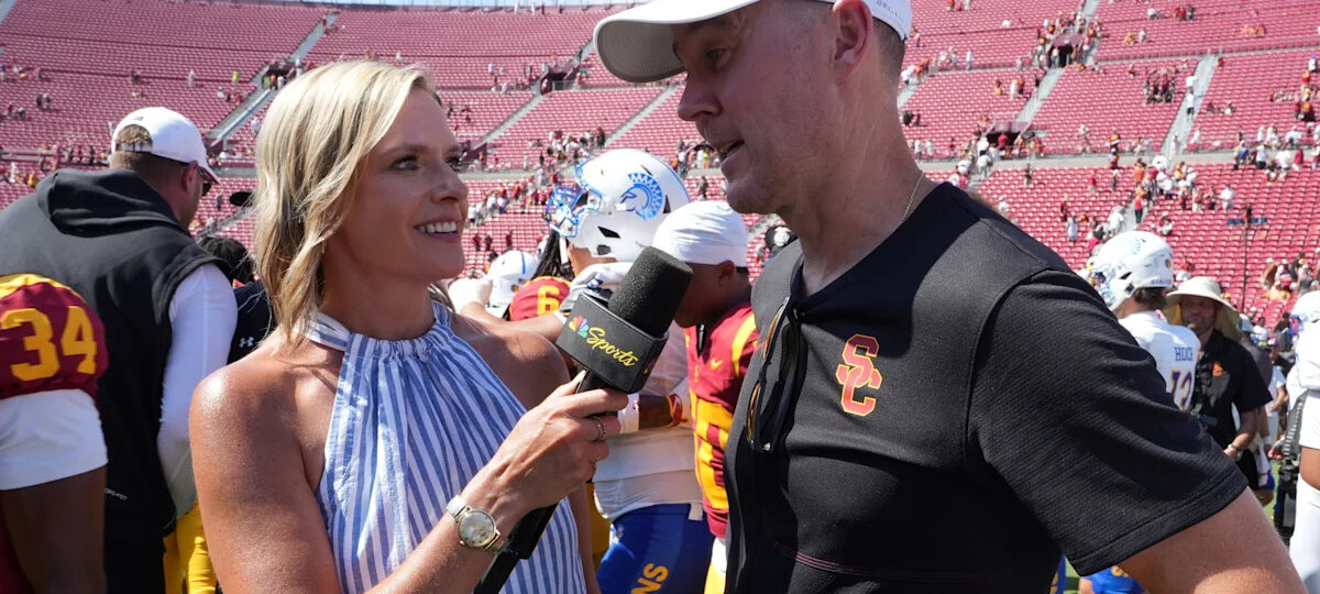 Lincoln Riley discusses USC’s 42-26 victory over San Jose State