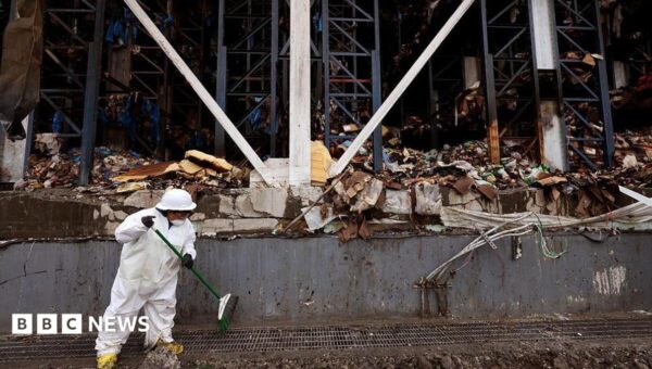 Tonnes of rotting food from vast LA warehouse fire creates unbearable stench