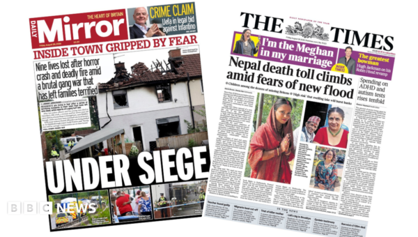 The Papers: 'Town gripped by fear' and 'Nepal death toll climbs'
