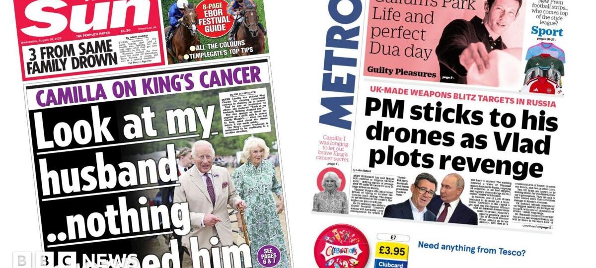 The Papers: 'Look at my husband' and 'Vlad plots revenge'