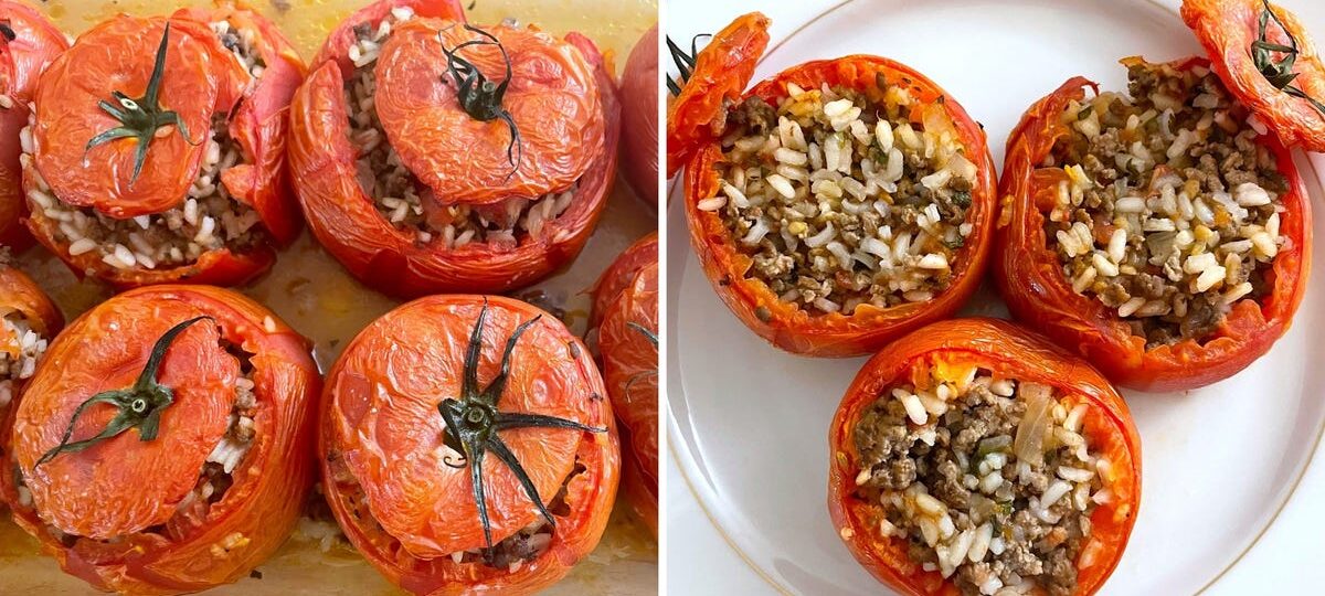 My dad’s Greek stuffed tomatoes are perfect for a healthy summer dinner