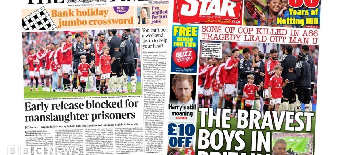 The Papers: 'Killers blocked from early release' and 'Harry should fund security'