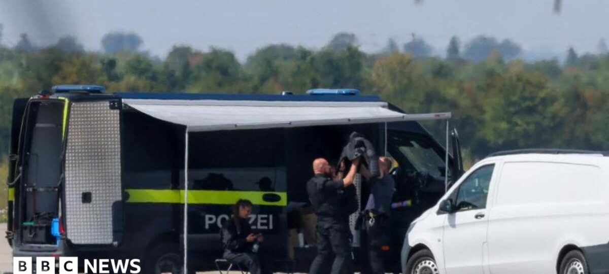 Drone carrying explosives found at German airport, police say
