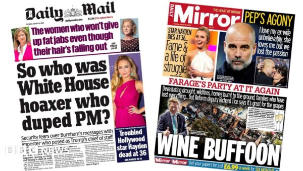 The Papers: ‘Who duped PM?’ and ‘Pep’s agony’