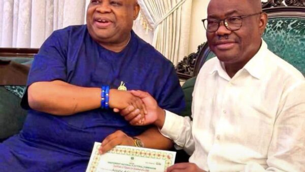 Osun election: Adeleke presents Certificate of Return to Wike