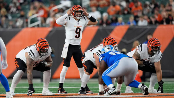 Joe Burrow starts and backup Joe Flacco throws a TD pass as Bengals beat Lions 16-14