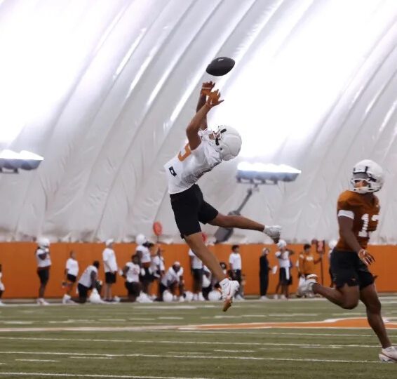 WATCH: Graceson Littleton makes leaping INT in practice