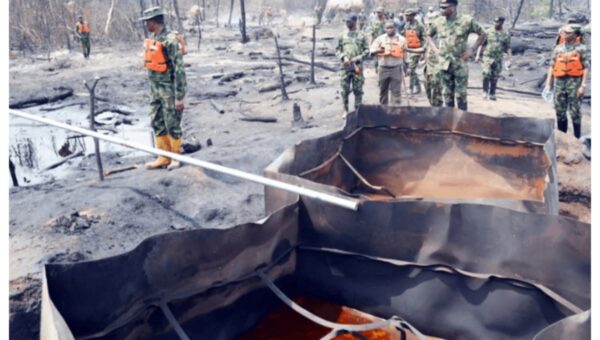 Troops uncover 3,120 litres of stolen crude, refining equipment in Rivers forest