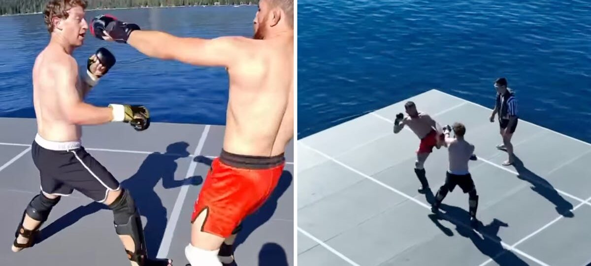Zuckerberg brings back the floating battle barge to spar with UFC fighter Merab Dvalishvili
