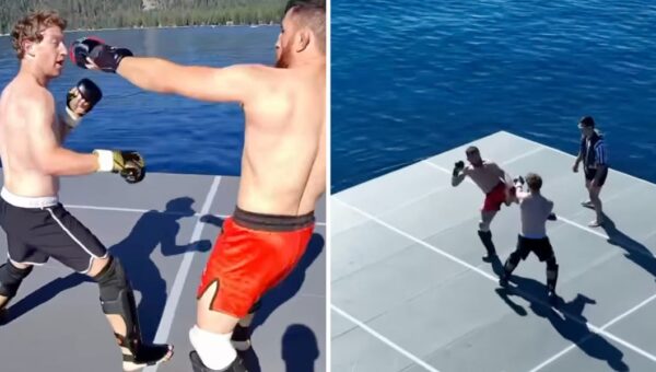 Zuckerberg brings back the floating battle barge to spar with UFC fighter Merab Dvalishvili