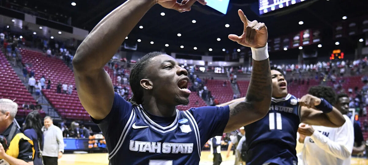 Utah State guard Kolby King announces Auburn basketball commitment