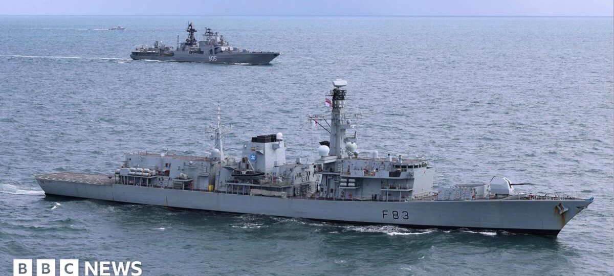 Royal Navy warships track Russian vessels for three days in UK waters