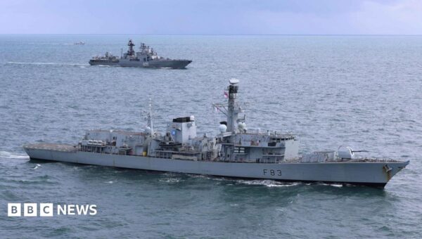 Royal Navy warships track Russian vessels for three days in UK waters