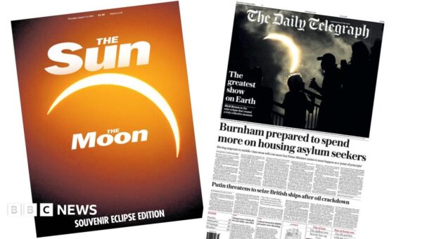 The Papers: 'The Sun, the Moon' and 'The greatest show on Earth'