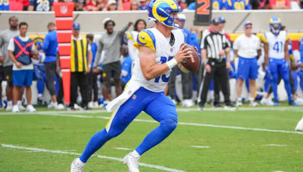 Watch Rams rookie Ty Simpson's first touchdown pass in the NFL