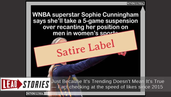 Fact Check: Sophie Cunningham Did NOT Say She Would Take 5-Game Suspension Instead Of Recanting Remarks On Trans Women In Sport