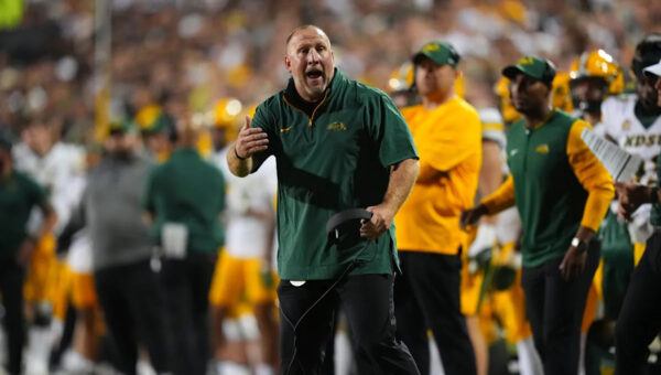 North Dakota State opens FBS era with huge win as Tim Polasek gets emotional after victory