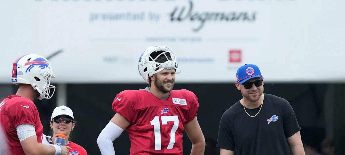 Joe Brady explains what to expect from Bills' 'Red and Blue' practice