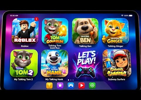Roblox, Talking Tom Gold Run, Talking Ben, Talking Ginger, My Talking Tom 2, My Talking Hank, Subway