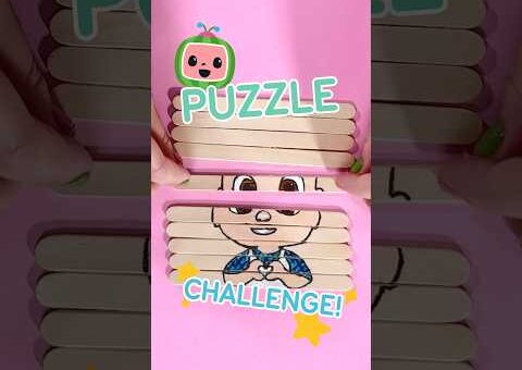 JJ Popsicle Puzzle CHALLENGE! 🧩 Kids Crafts #cocomelon #shorts