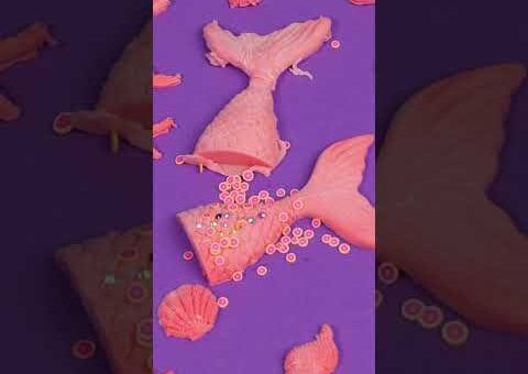 Squishy Slimy Sensory Sparkle Mermaid Tail! 🌟 Emmie’s Craft For Girlies & Nursery Rhymes #shorts