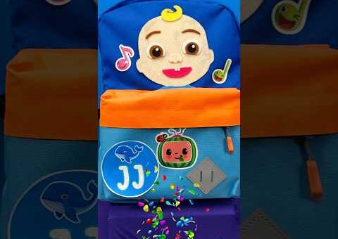 Let’s Decorate JJ’s School Backpack! 🎒 Easy CoComelon Crafts 🎨 #kids #shorts