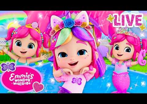 🔴 LIVE Mermaid Summer Sing-Along!🧜☀️ | 24/7 Kids Songs! | Emmie’s Wonder Wardrobe by Little Angel