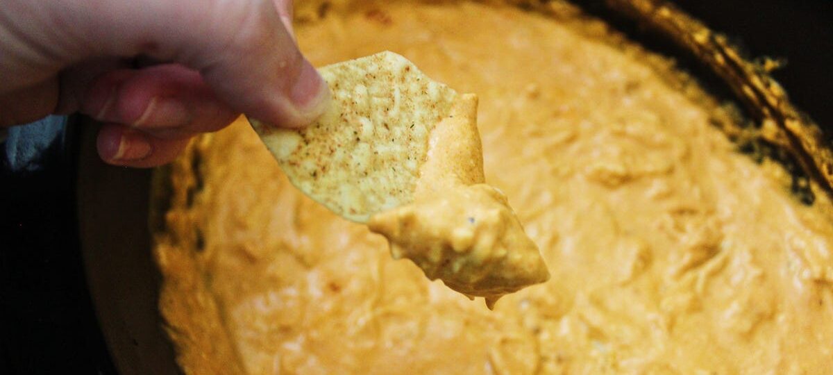 I make this 6-ingredient slow-cooker Buffalo chicken dip every game day. It’s always a crowd-pleaser.