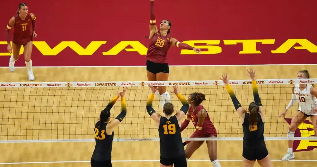 Iowa State volleyball swept by Iowa