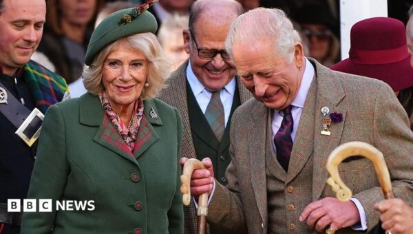 King and Queen join Highland games fans at Braemar Gathering
