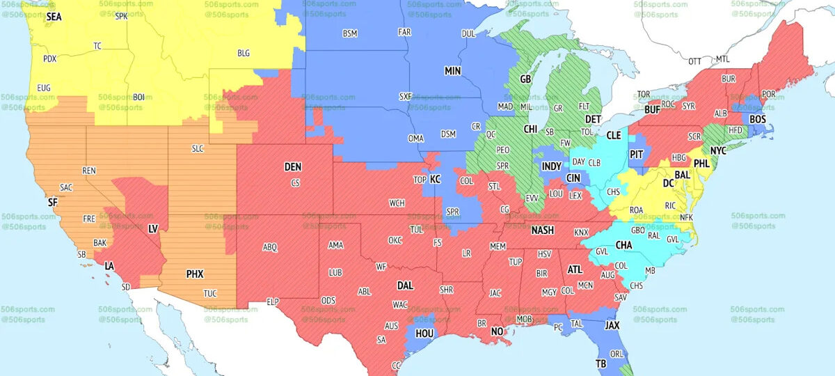 TV broadcast maps and announcers for Week 3 of the 2026 season