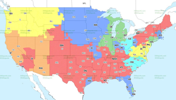 TV broadcast maps and announcers for Week 3 of the 2026 season