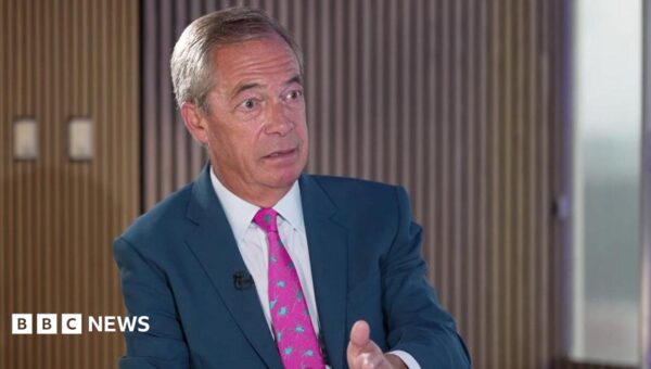 Farage tells BBC 'we live in a complainants' society' after questions over Reform funding