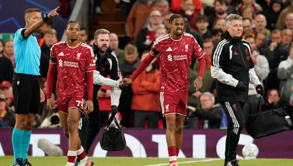 Bradley Barcola substituted with apparent leg injury on home debut for Liverpool